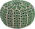 Marrakesh Gallery Bohemian Unstuffed Moroccan Pouf Ottoman, Round Ottoman Foot Rest, Handmade Bean Bag with Large Storage - Cover Floor Chair for Living Room, Bedroom - Ideal as Wedding Gifts