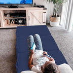 MeMoreCool Foldable Floor Mattress for Kids, Trifold Nap Mat for Toddlers, Portable Daycare Sleeping Futon or Floor Bed, Navy, 57x22 Inch