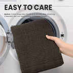 EARTHALL Runner Rug 3x20 Ft Washable Runners for Hallways Extra Long Woven Non Slip Entryway Runner Braided Kitchen Runner Indoor Outdoor Carpet Runners for Hotels, Officel, Stair, Taupe/Coffee