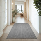 3x5 ft Area Rug - Machine Washable Non-Slip Boho Rug for Living Room, Woven Rug for Bedroom, Dining Room, Home Office - Soft, Lightweight, Stain-Resistant, Soundproof - Grey