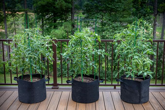 Gardzen 10-Pack 10 Gallon Grow Bags, 300G Thickened Fabric Grow Bags with Handles, Heavy Duty Aeration Plant Grow Bags