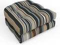 Pillow Perfect Stripe Outdoor Indoor/Outdoor Wicker Chair Seat Cushion, Tufted, Weather, and Fade Resistant, 19" x 19", Labrisa Rattan, 2 Count