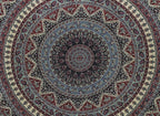 Popular Handicrafts Wall Hanging Tapestry For Bedroom Hippie Psychedelic Mandala Bohemian Hippy Intricate Floral Design Indian Tapestries Bedspread 84 x 90 Inches (215cm x 230cm) Light Green Red