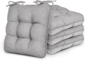 Love's cabin Memory Foam Chair Cushions Set of 4, 15.5"x15.5"x3.5" Indoor & Outdoor Seat Pads for Dining, Kitchen, Office, Patio Chairs - Light Grey