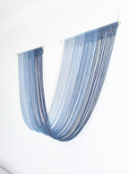 QULBUJ Dip Dye Large Macrame Wall Hanging Tie-Dye Yarn Tapestry Home Boho Wall Decor Ombre Art Headboard Bedroom Living Room 52" Wx34 L (Blue)