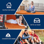 CYMULA Memory Foam Camping Mattress Pad, CertiPUR-US Sleeping Mat, Portable Roll Up Mattress for Adults, Camping Bed Pads for Sleepover, Car Bed with Travel Bag