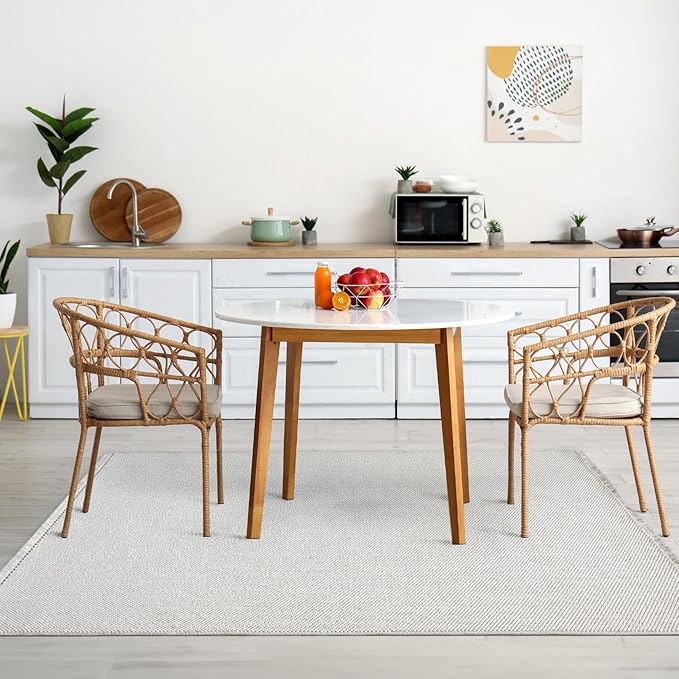 LUXE WEAVERS Stella Collection 246 Cream 4x6 Modern Abstract Area Rug