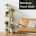 ROSSNY 48 Inch Talll Plant Stand Indoor, 6 Tier 7 Potted Bamboo Plant Stands for Indoor Plants, Corner Plant Stand, Plant Shelf For Indoor, Tiered Plant Stands, Indoor Plant Holder, Natural