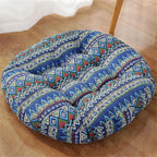 Large Round Floor Cushion, Comfortable Cotton and Linen Boho Meditation Pillow Tatami Seating Cushion for Room Reading Book Nursery Room Balcony,L,60 * 60cm
