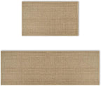 Artoid Mode Washable Non Slip Kitchen Rugs and Mats Set of 2, Rubber Backing Absorbent Kitchen Mats for Floor Front of Sink - 17x29 and 17x47 Inch