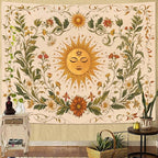 Spenlife Sun Tapestry Boho Tapestry for Bedroom Yellow and Green Tapestries Wall Hanging Bedroom Living Room Wall Art and Home Decor 70x90