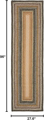 SAFAVIEH Washable Rug Outdoor Braided Collection - 2'3" x 8' Runner, Multi, Handmade & Reversible, Non-Shedding & Easy to Clean, Ideal for Patio, Backyard, Mudroom (BRD308A)
