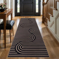Tangsoo Easy Jute Rug 2x6 Washable Runner Rug for Hallways,Non-Slip Thin Black Outdoor Rug,Modern Farmhouse Rainbow Floor Carpet for Kitchen Laundry Bedroom Living Room Entryway