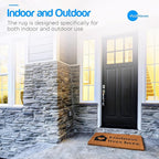PLUS Haven Coconut Coir Home Entrance Door Mat – 17.5" x 30" | Kindness Lives Here Heavy-Duty Doormat for Indoor & Outdoor Use | Eco-Friendly & Durable