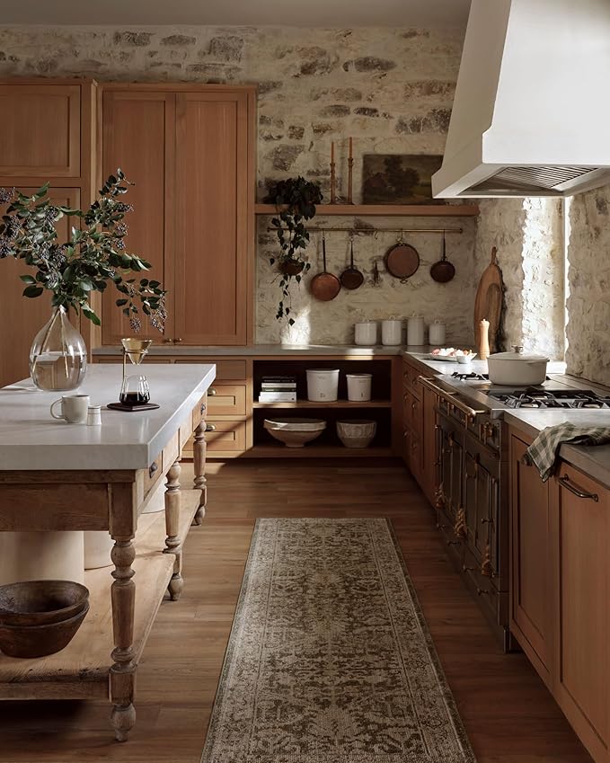 Loloi Magnolia Home by Joanna Gaines Pace Collection PAC-06 Forrest/Natural 9'-6" x 9'-6" Round Area Rug