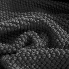 LOMAO Knitted Throw Blanket with Tassels Bubble Textured Lightweight Throws for Couch Cover Home Decor (Black, 60x90)