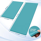 StepRite Kitchen Mats, 2PCS Kitchen Rugs, Cushioned Anti Fatigue Kitchen Mats for Floor, Non-Slip Standing Desk Mat, Waterproof Kitchen Rug Set for Kitchen, Floor, Office, 17.3"x30"+17.3"x47", Green