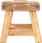Creative Co-Op Small Wood Pedestal with Handle