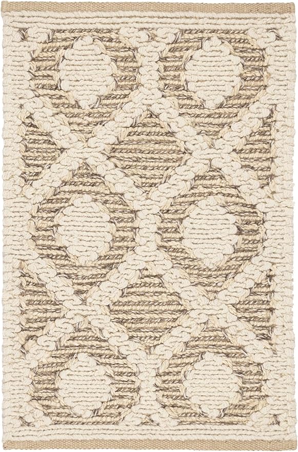 Dash & Albert Capri Soumak Handwoven Jute Rug, 9.5 X 13.5 Feet, Tan Geometric Pattern