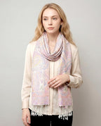 Achillea Reversible Paisley Pashmina Rave Scarf – Exotic Indian Shawls and Wraps for Evening Dresses, Festivals, All Seasons
