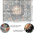 Aipon Sun and Moon Tapestry Hippie Boho Floral Wall Tapestry for Bedroom Aesthetic Colorful Flowers Vintage Celestial Botanical Plant Small Tapestries Wall Hanging for Living Room Dorm 48 x 36 Inch