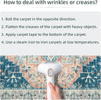 YJ.GWL Area Rugs for Living Room 8x10 Machine Washable Rugs, Non Slip Floral Vintage Rug Indoor Carpet, Stain Resistant Large Rug for Bedroom Dining Room, Dark Blue