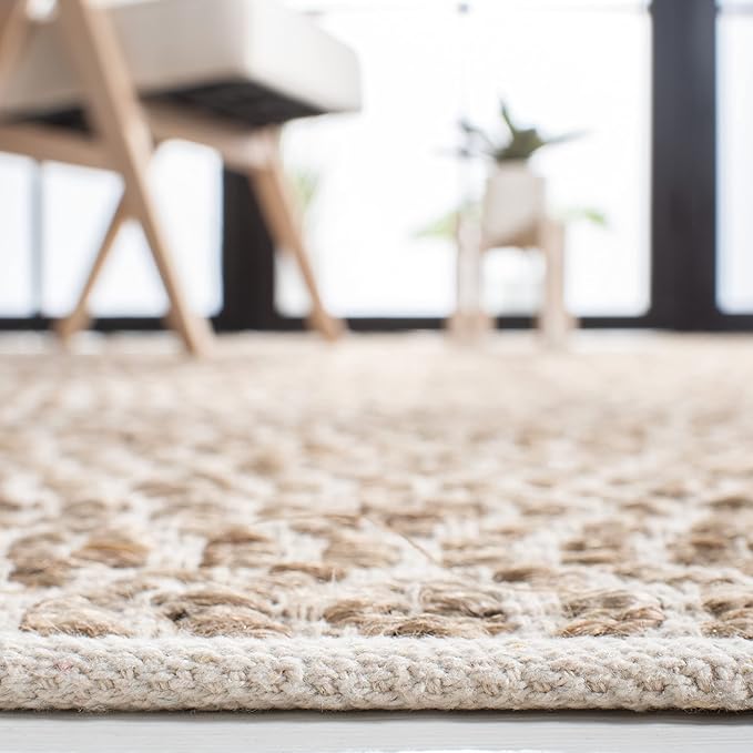 SAFAVIEH Cape Cod Collection Area Rug - 6' x 9', Natural, Handmade Flat Weave Jute, Ideal for High Traffic Areas in Living Room, Bedroom (CAP821I)
