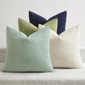 MIULEE Modern Farmhouse Decorative Spring Pillow Covers 18x18 Inch Set of 4 Natural Rustic Throw Pillows Neutral Warm Soft Corduroy Couch Pillowcases Home Decor for Sofa Living Room Bed Muted Teal