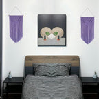 Winterdemoon Macrame Wall Hanging Boho Woven Tapestry Home Decor Purple