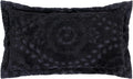 Better Trends Rio Collection is Super Soft and Light Weight in Floral Design 100% Cotton Tufted Unique Luxurious Machine Washable Tumble Dry, King Sham, Black