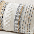 Kevin Textile Spring 14x36 Inch Long Lumbar Pillow Cover 1 Pack Boho Decorative Rectangle Cushion Case Throw Soft Chenille Thread Woven Tufted Textured Accent for Living Room Couch Sofa Bed, Beige