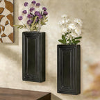 Wooden Wall Planter Vase Set of 2,2 Pack Hanging Planter for Indoor Fake Plants Modern Boho Farmhouse Wall Art Decor for Home Indoor Kitchen Modern Farmhouse Bathroom Living Room Dining Room