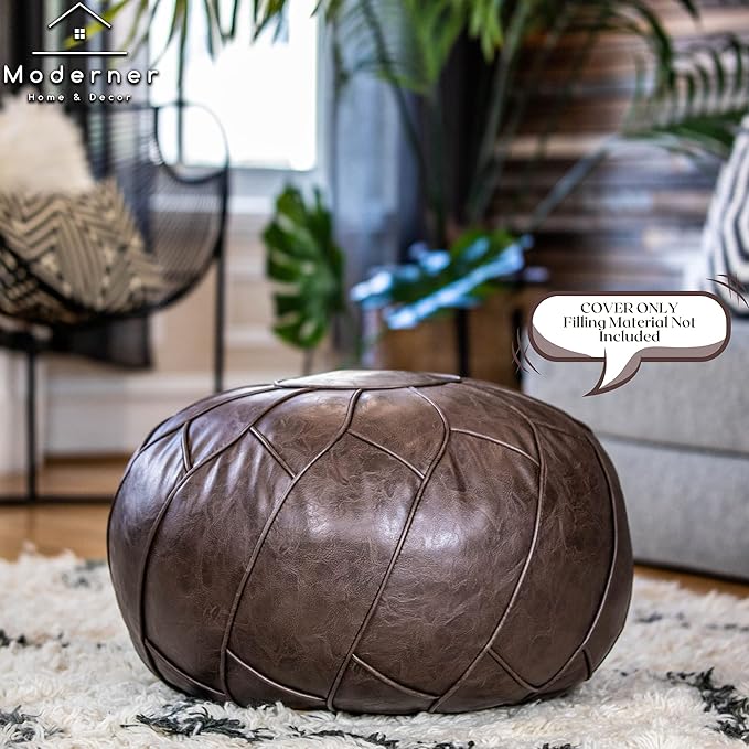 Moderner Pouf Ottoman Chocolate Brown Color