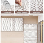 KIMODE Kitchen Mats 2PCS,Cushioned Anti Fatigue Boho Kitchen Rugs and Mats,Non Slip Waterproof Kitchen Mats for Floor,Comfort Foam Standing Desk Mat for Home,Office,Sink,Laundry,Brown and White