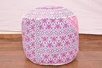 Indian Mandala Floor Pillow Ottoman Pouf Cover Bohemian Living Room Decor Cushion Cover Boho Cotton Meditation Pouf Cover Seating Throws Kids Bean Bag Case