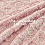 lifein Throw Blanket for Couch-Pink Heart Boho Throw Blanket, Soft Fleece Plush Lightweight Blankets&Throws for Woman, Fuzzy Decorative Blankets for Livingroom Bed Sofa Chair(50x60in,Pink)