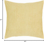 Better Trends Jullian Collection is Super Soft and Light Weight in Bold Stripes Design 100% Cotton Tufted Unique Luxurious Machine Washable Tumble Dry, Euro Sham, Yellow