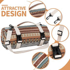 Extra Large Waterproof Picnic Blanket | Portable Camping & Beach Mat | Sand Free with Carry Strap | Park Blanket for Grass, Hiking, Travel, Concerts, Indoor (Orange)