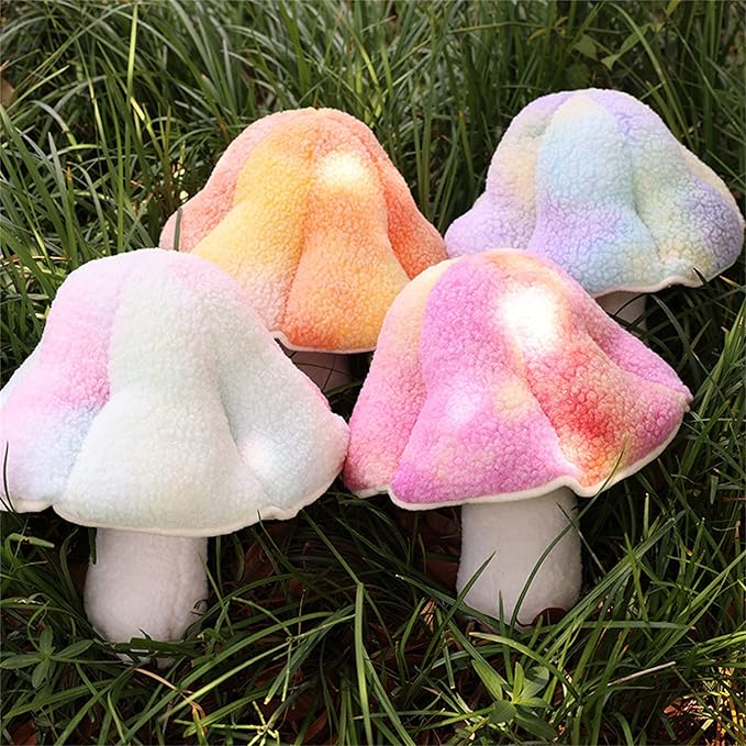 Pillow Mushroom Pillow Floor Pillow Sofa Cushion Home Decoration Pillows Reading Pillow (Pink, 32cm)