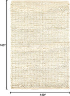 Dash & Albert Dunes Bleached Oak Handwoven Jute Rug, 9.5 X 13.5 Feet, Ivory Solid Pattern