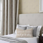 Warm Beige Lumbar Pillow Covers 12x20 Inch Set of 2 – Christian Throw Pillowcase for Couch – Give It to God and Go to Sleep/Relax God’s Got This – Faith-Based Decor