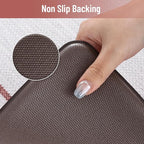 KIMODE Anti Fatigue Kitchen Mats for Floor 2 Piece, Christmas Farmhouse Kitchen Rugs, Padded Kitchen Floor Mats, Standing Desk Mats for Laundry Office Sink Red 17"x47"+17"x29"