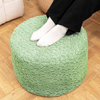 Round Pouf Ottoman 20 x 20 x 14 Inches Boho Poof Home Decor Floor Pouffe Ottoman Foot Rest for Couch Sofa Bean Bag Chairs Living Room Bedroom (Muted Green)