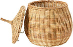 Creative Co-Op Hand-Woven Wicker Baskets with Lids, Set of 2