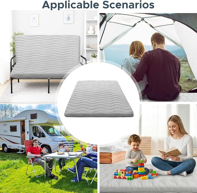 Japanese Futon Floor Mattress, 100% High Density Comfortable Foam, 3.5" Thicken Foldable Mattress Tatami Mat Sleeping Pad, Ideal for Comfort and Support, Kids Floor Lounger Pillow Bed Sofa (Twin）