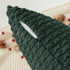 Kevin Textile 14x24 Inch Pillow Cover 1 Pack Boho Christmas Decorative Soft Striped Corduroy Lumbar Farmhouse Color Accent Rectangle Cushion Case for Living Room Couch Sofa Bed, Army Green