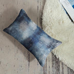 Britimes Throw Pillow Covers Modern Home Art Decor, 12 x 20 Inches Set of 2 Pillow Cases Decorative, Abstract Oil Painting Pillowcases for Bedroom, Living Room, Navy Blue Accent