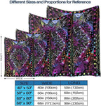 kampdream Colorful Ceometric Art Throw Blanket, Hippie Abstract Sun and Moon Purple Aesthetic Comforter Nap Throws for Couch Chair Bed Decor Comforter 40×50 inch