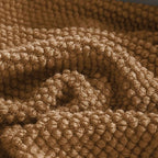 LOMAO Knitted Throw Blanket with Tassels Bubble Textured Lightweight Throws for Couch Cover Home Decor (Khaki, 60x90)