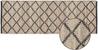 · REDEARTH · Jute Cotton Area Rug, Sustainable Handwoven, Non-Shedding, Soft & Durable – Reversible, Neutral Tones for Home Décor in Living Room, Dining Room, Bedroom (Sierra Loom Black, 2'x6')